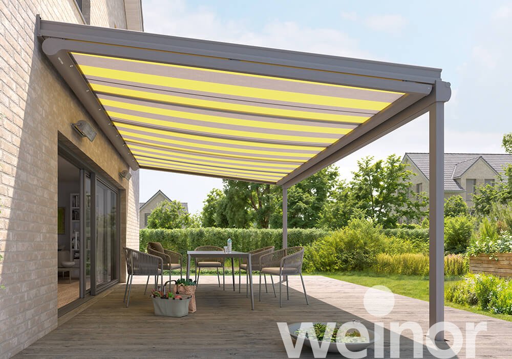 Glas-Terrassendach weinor Terrazza Originale mit LED Beleuchtung