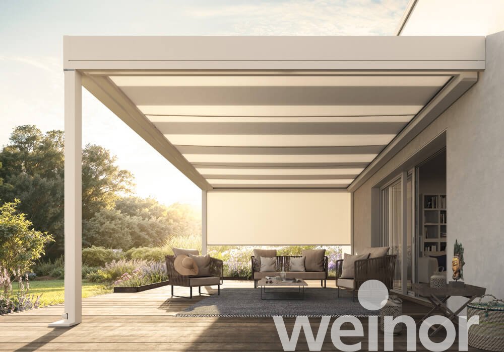 Glas-Terrassendach weinor Terrazza Pure MAX mit Wintergartenmarkise