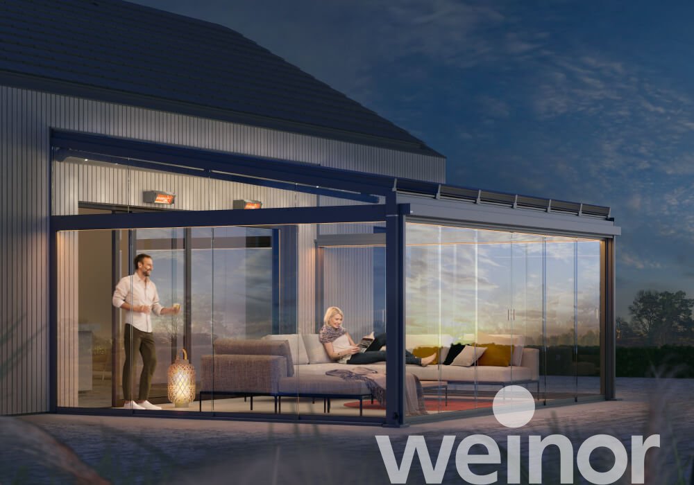 Glasoase® weinor Kalt-Wintergarten Untergesetzte Beschattung