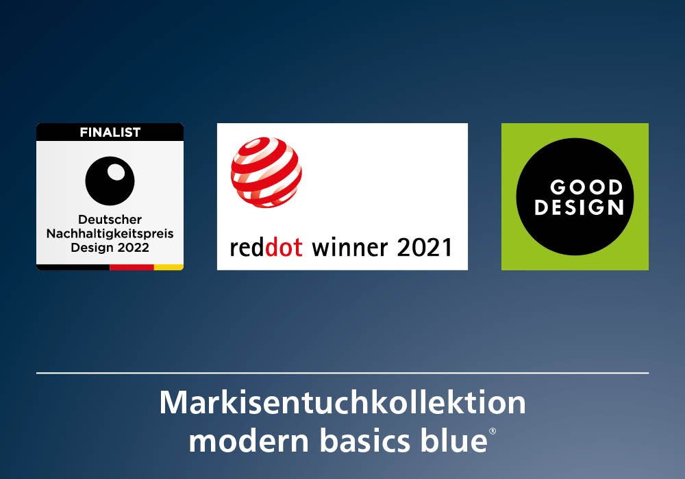 Awards Markisentuchkollektion modern basics blue