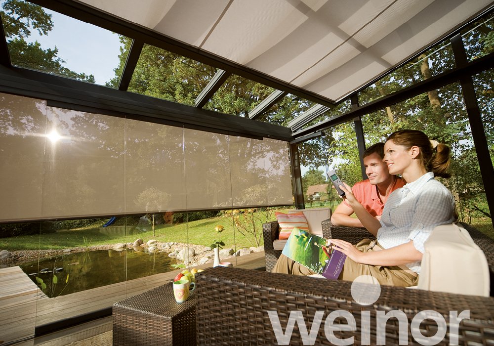 Glasoase® weinor Kalt-Wintergarten Seitenbeschattung