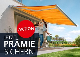 Bild mit Markise und Störer Prämie sichern 