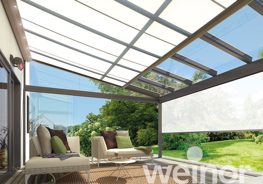 Glasoase® weinor Kalt-Wintergarten Seitenbeschattung, Untergesetzte Beschattung